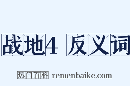 战地4反义词是什么意思的图片